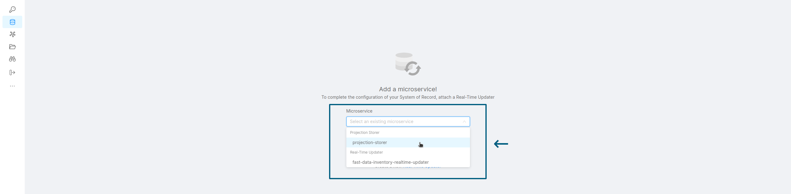 Attach Projection-Storer to SoR