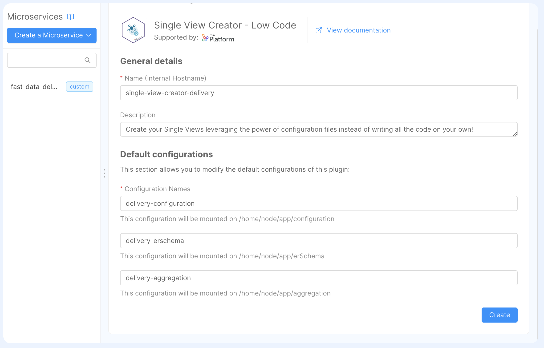 Marketplace and Single View Creator