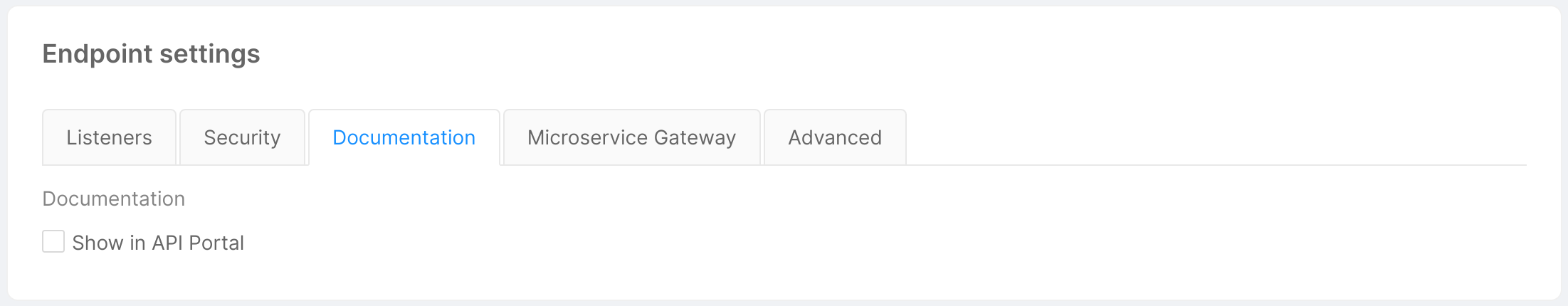 API Portal setup | Documentation