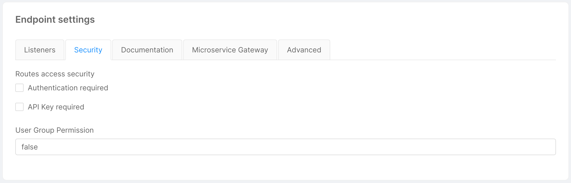 API Portal setup | Security