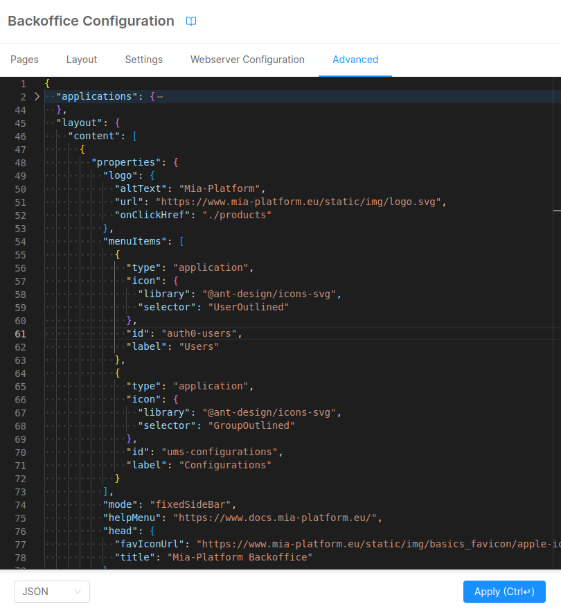 Advanced Configuration