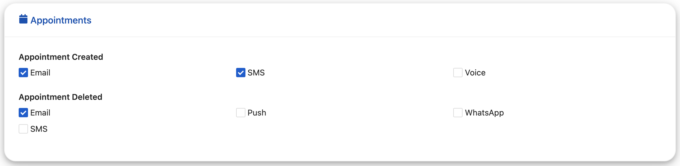 CareKit notification setting card component