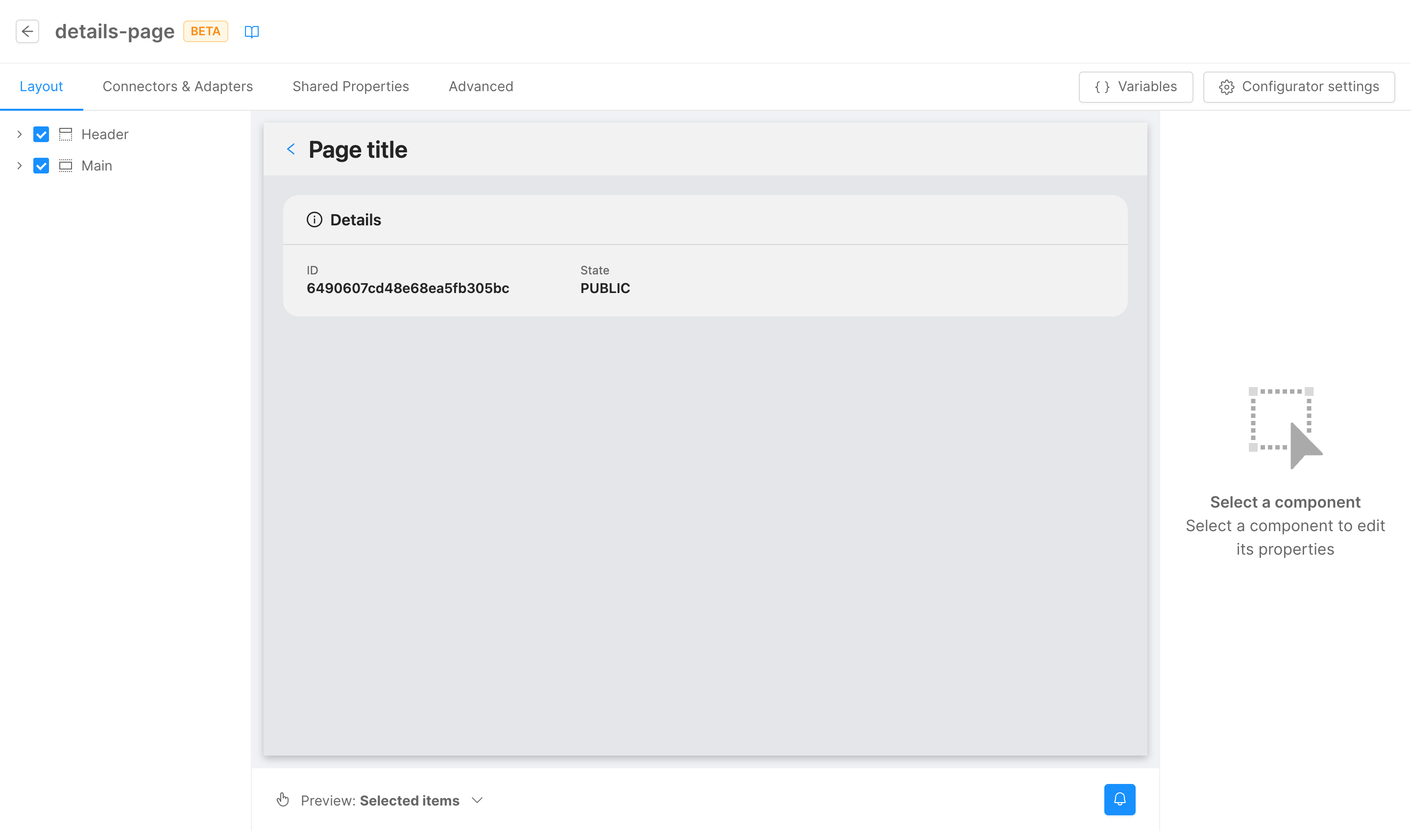 Details page template