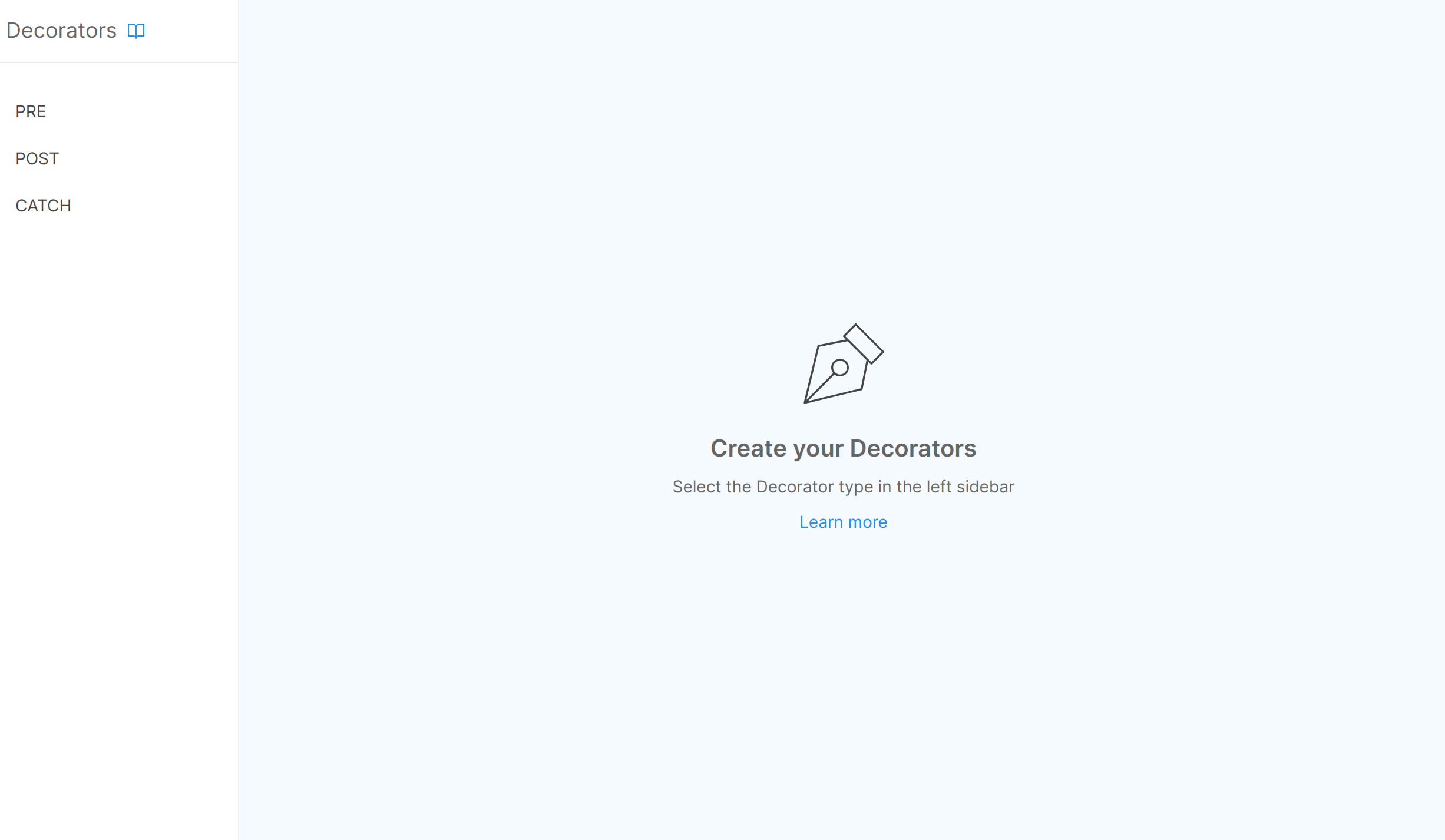 Decorators landing page