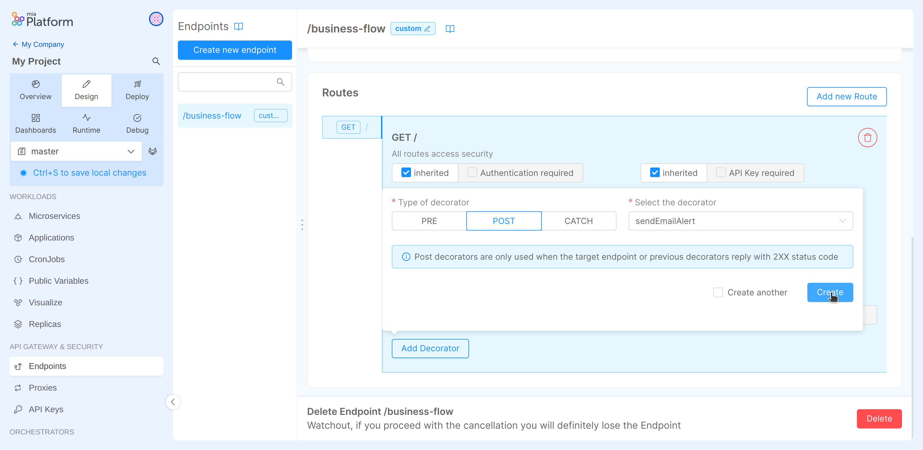 Decorator route link form