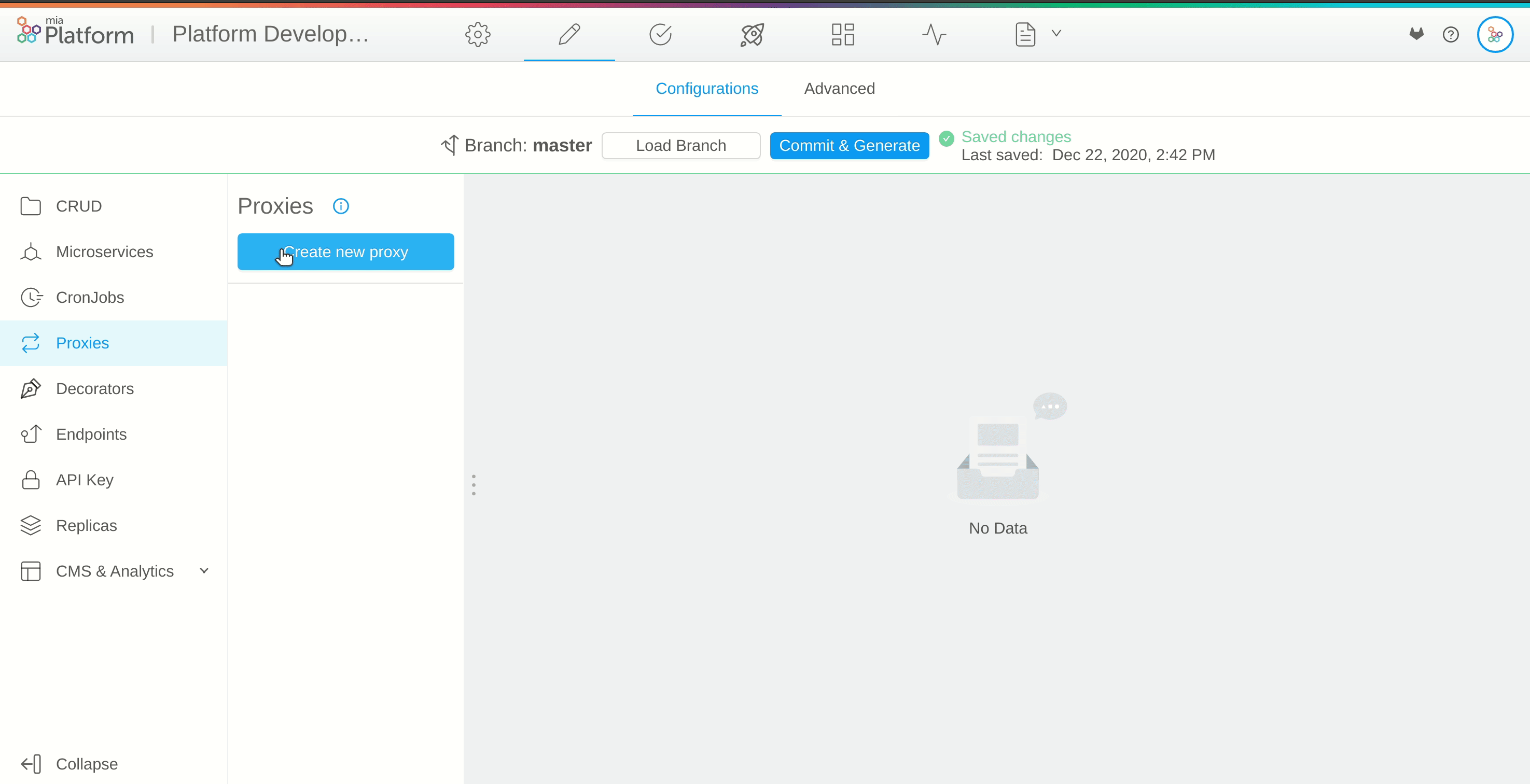 external proxy creation