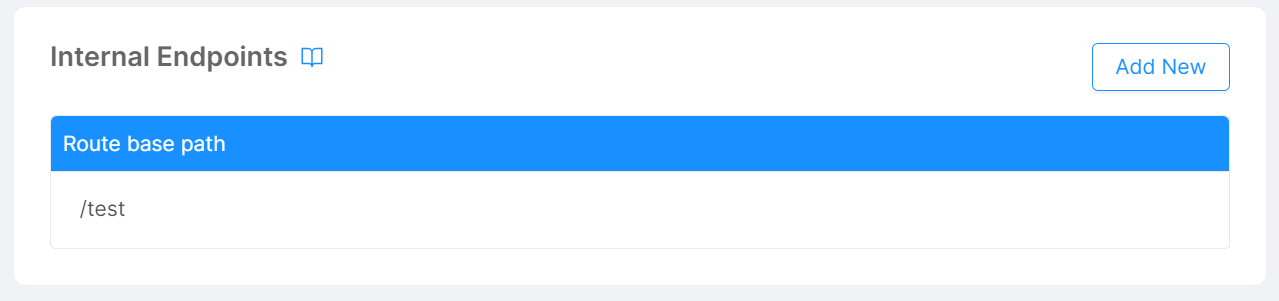 Internal endpoint view