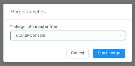 Merge Branches Selection