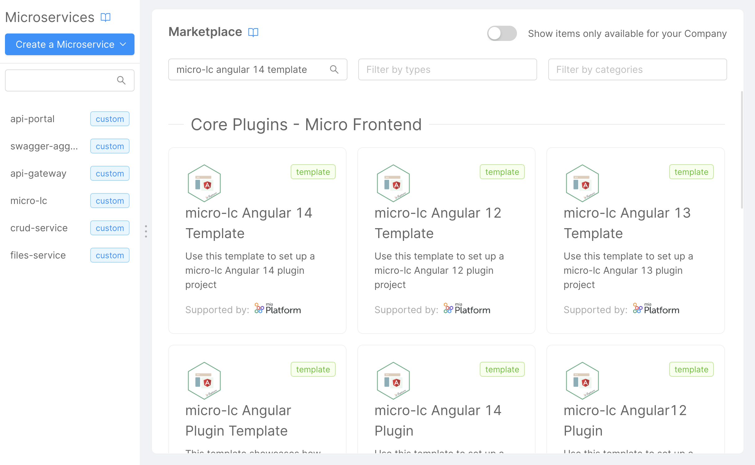 Create a new Microservice