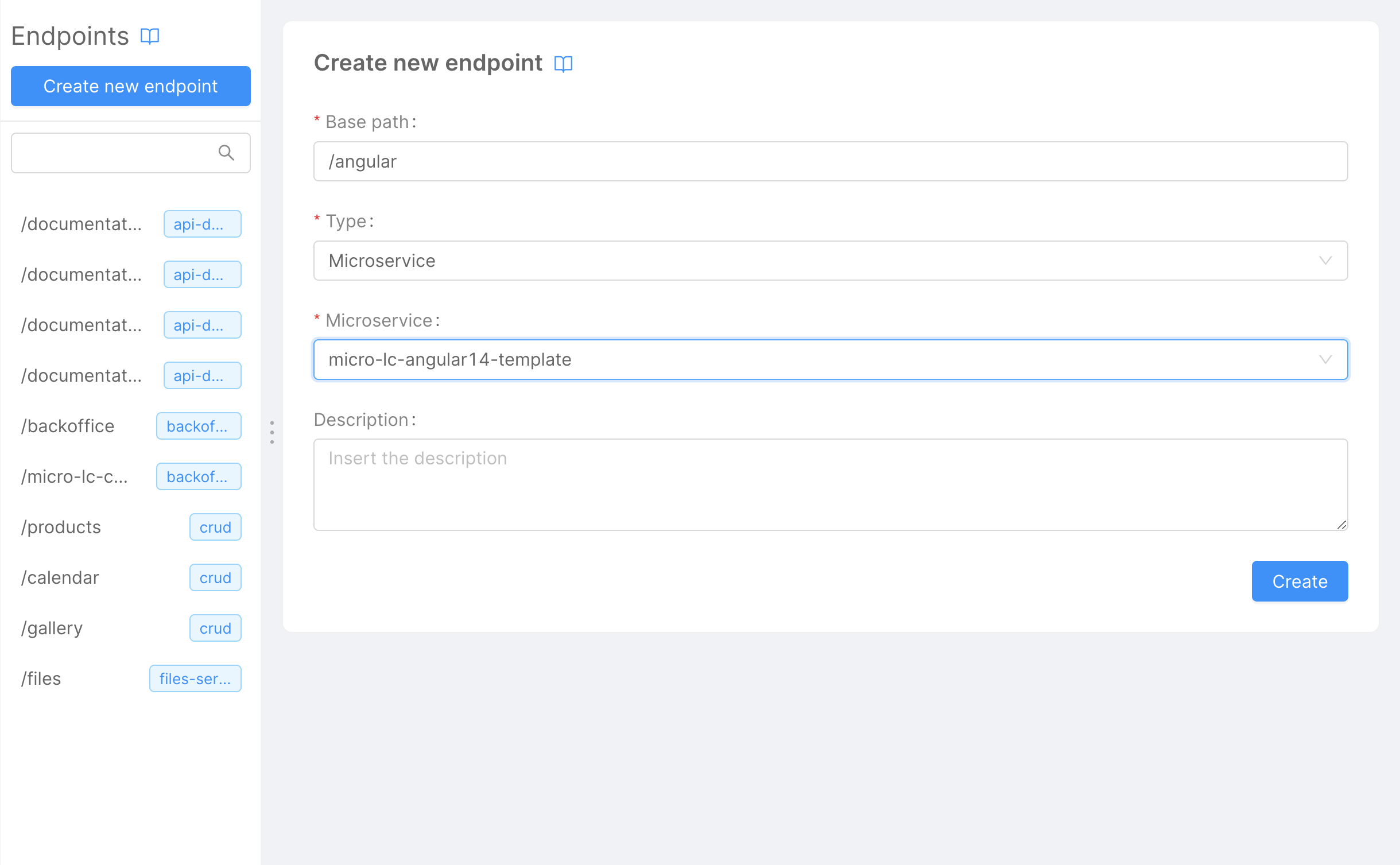 Create a new Microservice