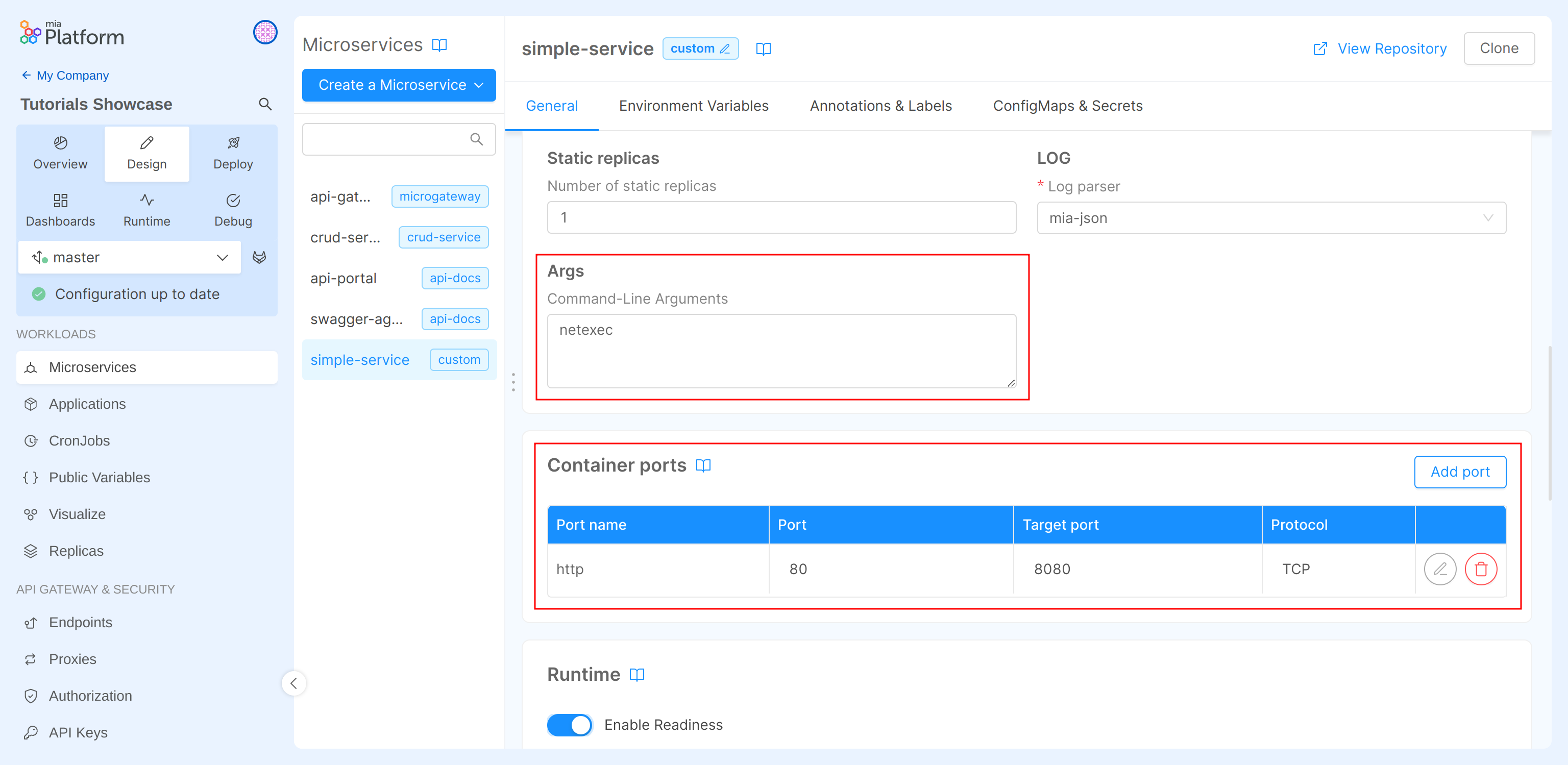 service-commandline-arg-configurations
