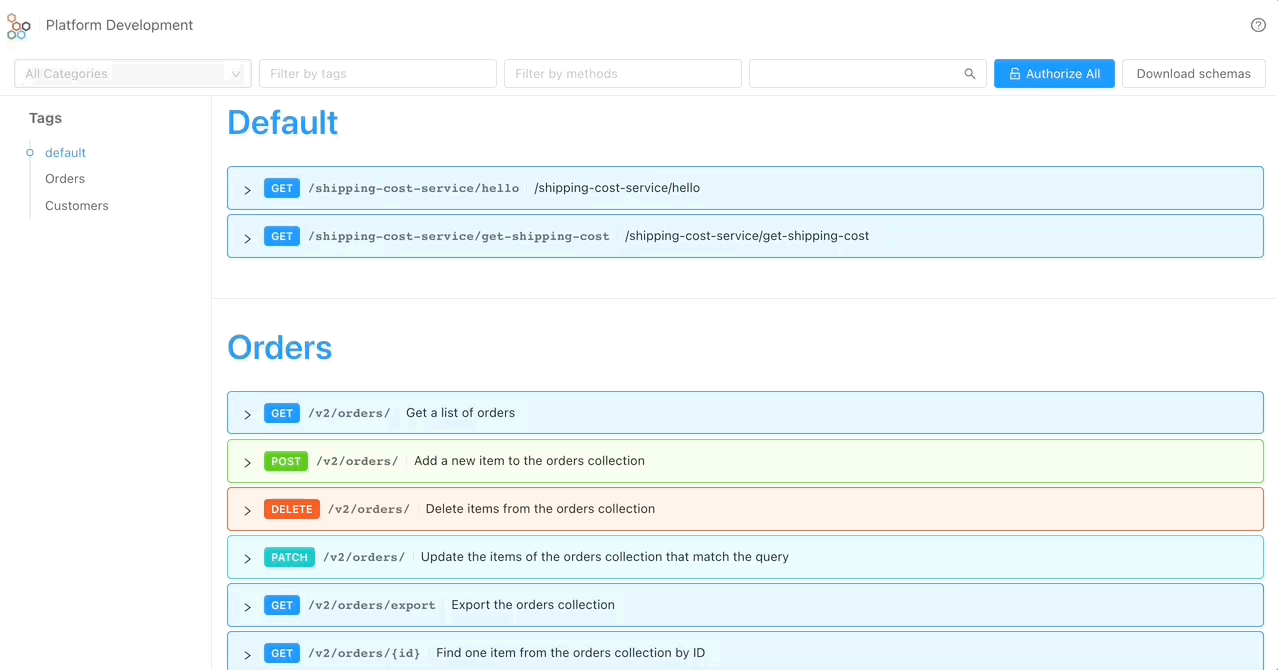 API Portal try /shipping-cost