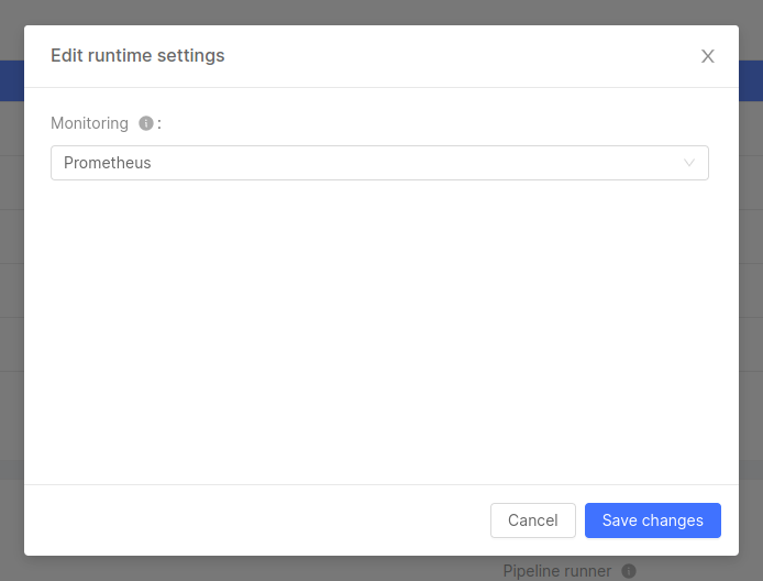edit runtime settings